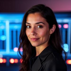 Portrait of Maya Rodriguez, Operations Lead, sound engineer.