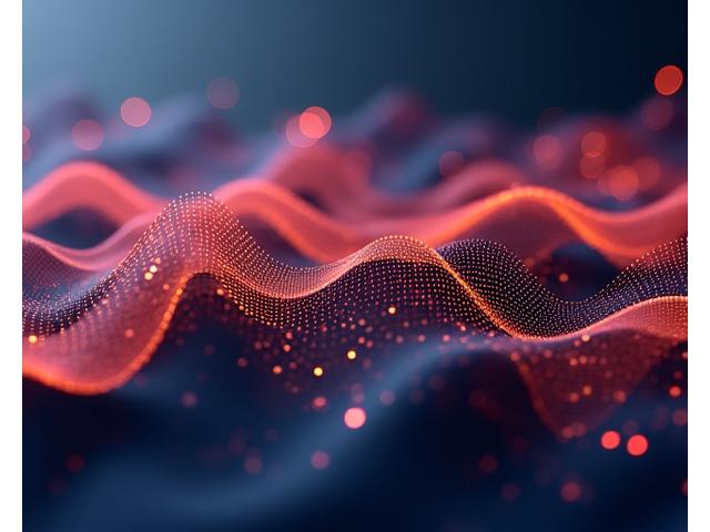 Abstract representation of sound waves converging, symbolizing secret lineups and unexpected musical fusion.