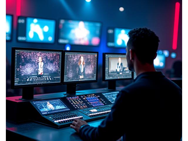 Multi-camera live streaming setup for virtual electronic music event